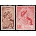 Jamaica 145/46 1948 Bodas de plata de los soberanos británicos MNH