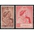 Jamaica 145/46 1948 Bodas de plata de los soberanos británicos MNH