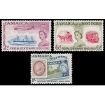 Jamaica 185/87 1960 Centenario del sello jamaicano MNH