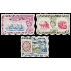 Jamaica 185/87 1960 Centenario del sello jamaicano MNH Jamaica 185/87 1960 Centenario del sello jamaicano MNH