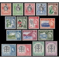Jamaica 166/81 1956 Elisabeth II y escenas locales MNH Jamaica 166/81 1956 Elisabeth II y escenas locales MNH