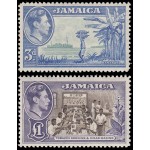 Jamaica 147/48 1949 Jorge VI Manufactura de tabaco Bananas MNH