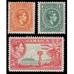 Jamaica 155/57 1951-52 Jorge VI MNH