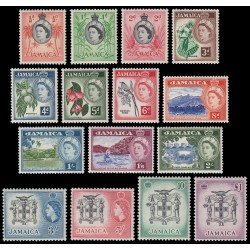 Jamaica 166/81 1956 Elisabeth II y escenas locales MNH Jamaica 166/81 1956 Elisabeth II y escenas locales MNH