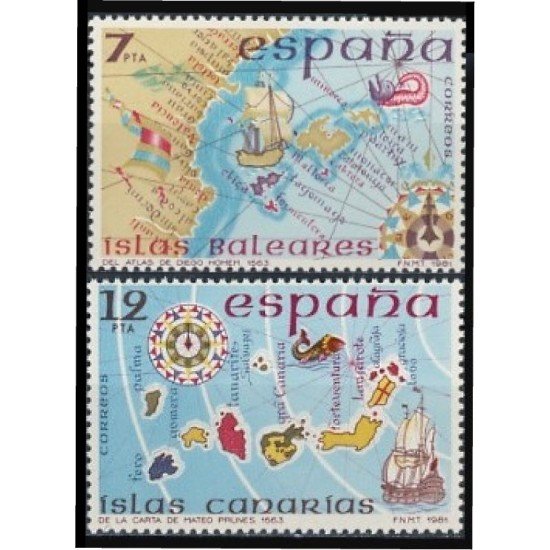 España Spain 2622/23 1981 España insular MNH