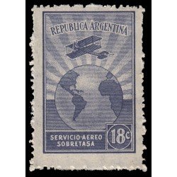 Argentina A 4 1928 Sobretasa República Argentina MH