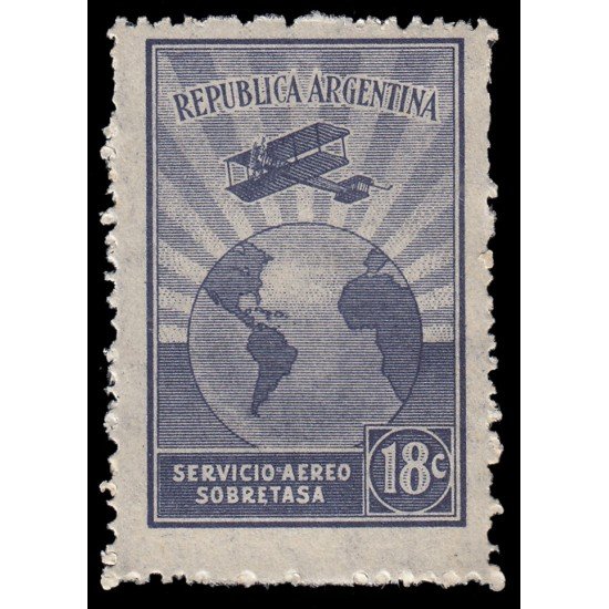 Argentina A 4 1928 Sobretasa República Argentina MH Argentina A 4 1928 Sobretasa República Argentina MH