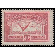 Argentina A 8 1928 Sobretasa República Argentina MH