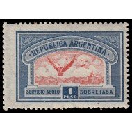Argentina A 15 1928 Sobretasa República Argentina MH