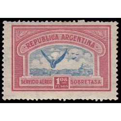 Argentina A 16 1928 Sobretasa República Argentina MH