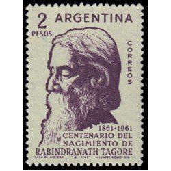 Argentina 643 1961 Centenario del nacimiento del Poeta Rabindranath Tagore MNH