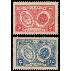 Argentina 321/22 1928 Centenario de la convención de paz con Brasil MH