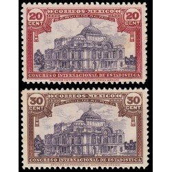 Mexico A 49/50 1933 21 congreso de estadística MNH Mexico A 49/50 1933 21 congreso de estadística MNH