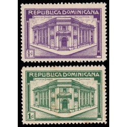 Rep. Dominicana 278/79 1936 Inauguración del edificio de Correos de Santiago MNH