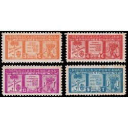 Rep. Dominicana 367/70 1942 Reelección del general Rafael Trujillo Emblemas de Partidos Políticos MNH Rep. Dominicana 367/70 1942 Reelección del general Rafael Trujillo Emblemas de Partidos Políticos MNH