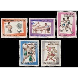Yemen Rep. 57/61 1964 Juegos olímpicos de Tokio MNH Yemen Rep. 57/61 1964 Juegos olímpicos de Tokio MNH