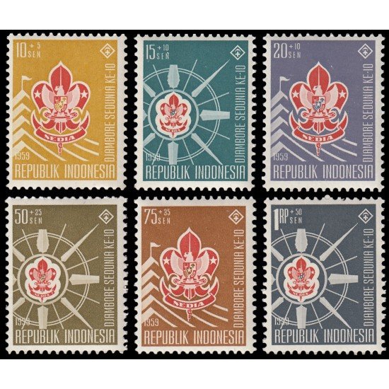 Indonesia 193/98 1959 Reunión en Manila MNH Indonesia 193/98 1959 Reunión en Manila MNH