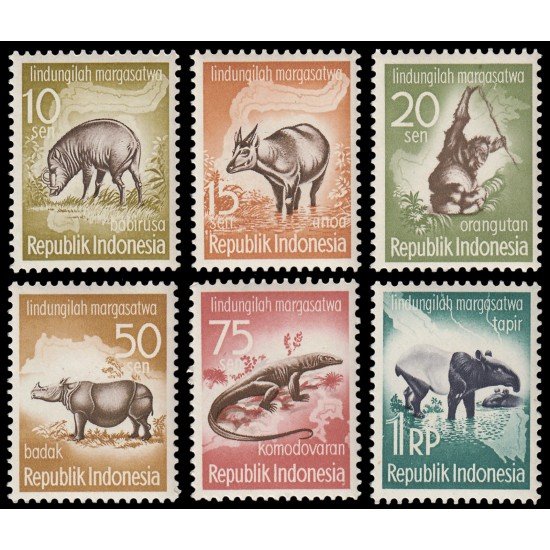 Indonesia 183/88 1959 Protección animal MNH