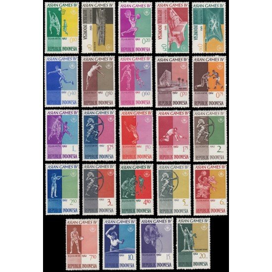Indonesia 283/06 1962 4º Juegos asiáticos en Jacarta MNH Indonesia 283/06 1962 4º Juegos asiáticos en Jacarta MNH