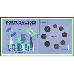 Portugal 2025 Cartera Oficial Monedas € euro Set Portugal 2025 Cartera Oficial Monedas € euro Set