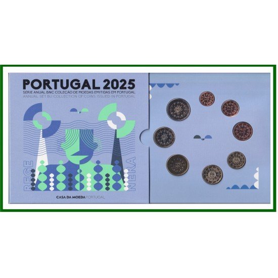 Portugal 2025 Cartera Oficial Monedas € euro Set Portugal 2025 Cartera Oficial Monedas € euro Set