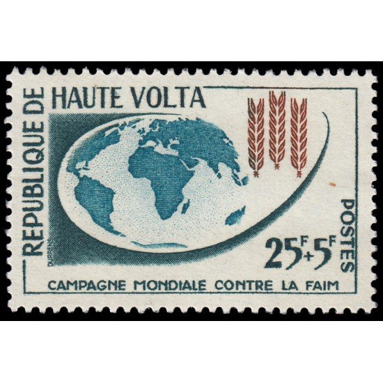 Alto Volta 105 1963 Campaña mundial contra el hambre MNH Alto Volta 105 1963 Campaña mundial contra el hambre MNH