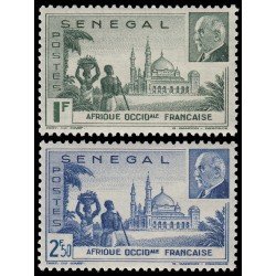 Senegal 177/78 1941 Mezquita de Djourbel y efigie del Mariscal Petain MNH Senegal 177/78 1941 Mezquita de Djourbel y efigie del Mariscal Petain MNH
