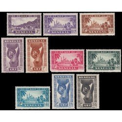Senegal 160/69 1939-40 Sellos anteriores MNH Senegal 160/69 1939-40 Sellos anteriores MNH