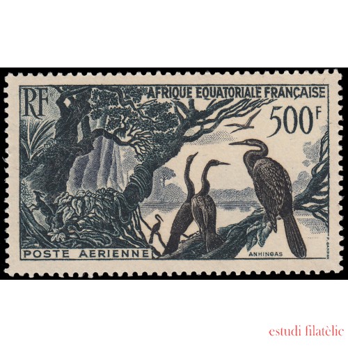 Africa Ecuatorial Aéreo 53 1950 Fauna MH