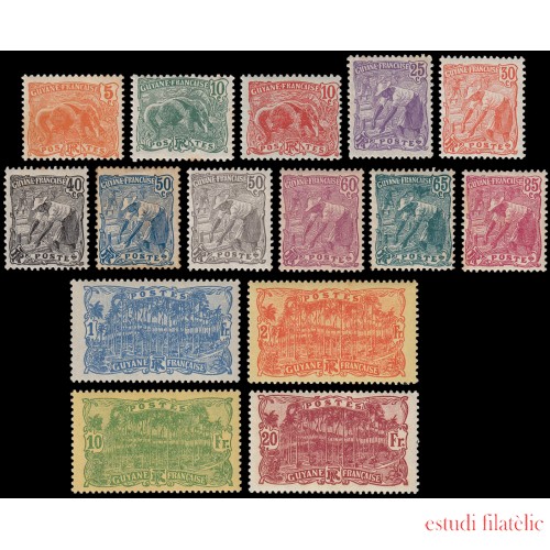 Guayana Francesa 75/90 1922-26 Motivos diversos MH-MNH
