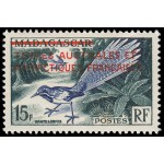 TAAF 1 1955 Fauna Carraca terrestre Sello de Madagascar con sobrecarga en rojo MNH TAAF 1 1955 Fauna Carraca terrestre Sello de Madagascar con sobrecarga en rojo MNH