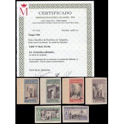Tanger  B 35s/40s 1946 Beneficencia Huérfanos Telégrafos Sin dentar MNH