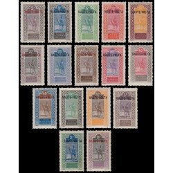 Alto Volta 2/17 1920 Sellos de Alto-Senegal y Níger de 1914 con sobrecarga Sin goma Alto Volta 2/17 1920 Sellos de Alto-Senegal y Níger de 1914 con sobrecarga Sin goma