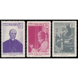 Panama 196-98 1958 En memoria de S.S. el papa Pio XII MNH Panama 196-98 1958 En memoria de S.S. el papa Pio XII MNH