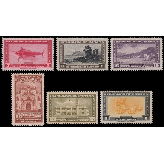 Panama A- 71/76 1942 Serie antigua MNH Panama A- 71/76 1942 Serie antigua MNH