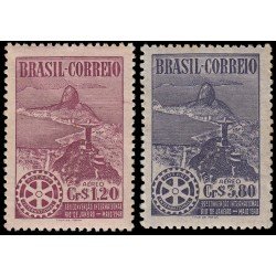 Brasil Brazil A-52/53 1947 39º Convención de Rotary International Río de Janeiro MNH Brasil Brazil A-52/53 1947 39º Convención de Rotary International Río de Janeiro MNH
