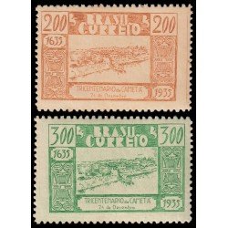 Brasil Brazil 303/04 1935 Tricentenario de la Fundación de la Villa de Cameta MNH Brasil Brazil 303/04 1935 Tricentenario de la Fundación de la Villa de Cameta MNH