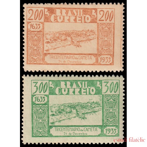 Brasil Brazil 303/04 1935 Tricentenario de la Fundación de la Villa de Cameta MNH