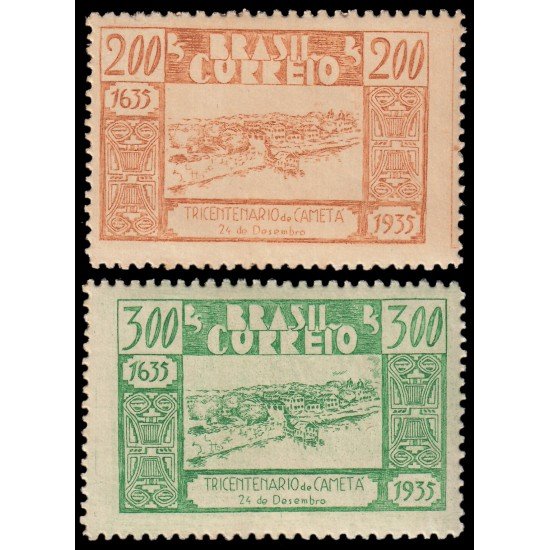 Brasil Brazil 303/04 1935 Tricentenario de la Fundación de la Villa de Cameta MNH Brasil Brazil 303/04 1935 Tricentenario de la Fundación de la Villa de Cameta MNH