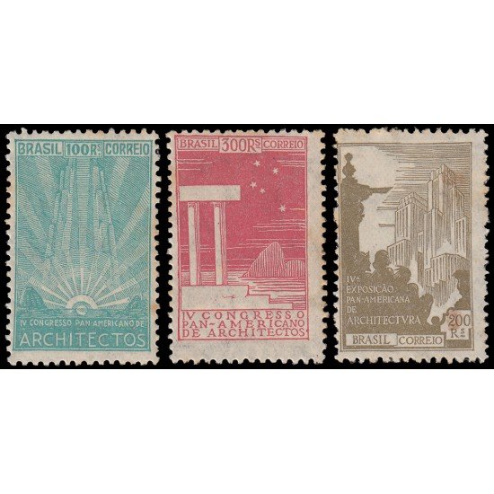Brasil Brazil 218/20 1930 IV Congreso panamericano de arquitectura MNH