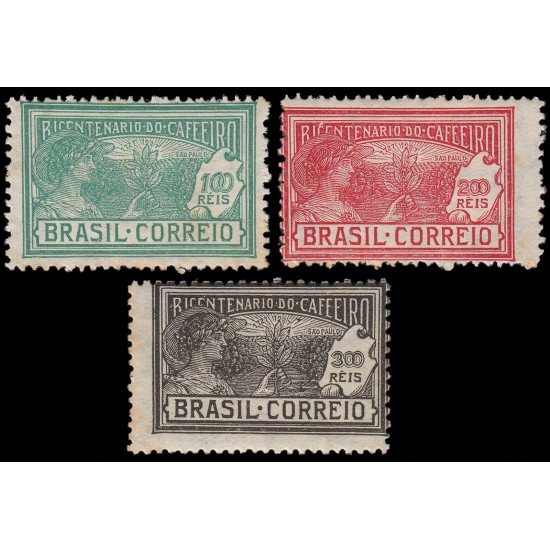 Brasil Brazil 191/93 1927 Bicentenario de la Cultura del Café MNH Brasil Brazil 191/93 1927 Bicentenario de la Cultura del Café MNH