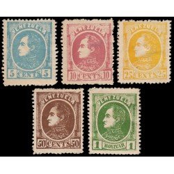 Venezuela 24/28 1880 Simón Bolívar MH Venezuela 24/28 1880 Simón Bolívar MH