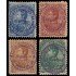 Venezuela 39/42 1892 Sellos de 1882 con sobrecarga violeta Sin goma