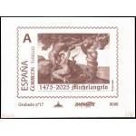 España Spain Grabado 17 Barnafil 2025 Michelangelo Numeración roja Tirada 15 ejemplares