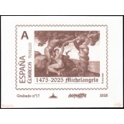 España Spain Grabado 17 Barnafil 2025 Michelangelo Numeración roja Tirada 15 ejemplares