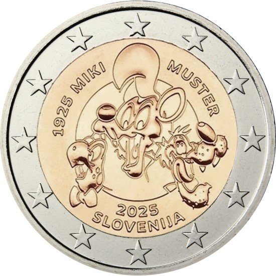 Eslovenia 2025 2 € euros conmemorativos Miki Muster Eslovenia 2025 2 € euros conmemorativos Miki Muster