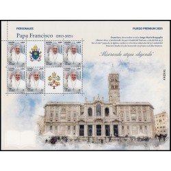 España Pliego Premium 177 Personajes Papa Francisco 2013-2025 MNH España Pliego Premium 177 Personajes Papa Francisco 2013-2025 MNH