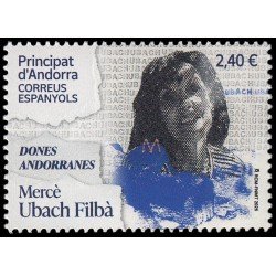 Andorra Española 570 2025 Mujeres andorranas Mercè Ubach Filbà MNH Andorra Española 570 2025 Mujeres andorranas Mercè Ubach Filbà MNH
