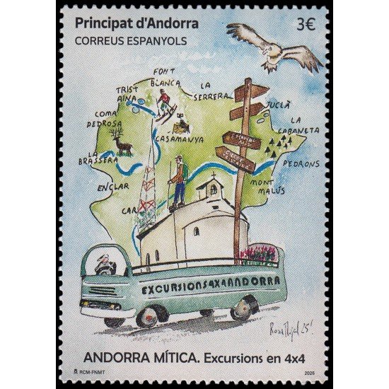 Andorra Española 574 2025 Andorra mítica Excursions en 4x4 MNH