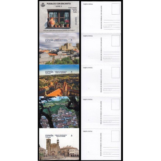 España Spain 5862/65 2025 Pueblos con encanto Castro Caldelas Comillas Roncal Trujillo Tarifa A MNH España Spain 5862/65 2025 Pueblos con encanto Castro Caldelas Comillas Roncal Trujillo Tarifa A MNH